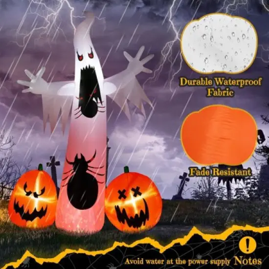 Karl Home 11.8 FT Halloween Inflatables Ghost Spider Pumpkin Outdoor Decorations image {2}