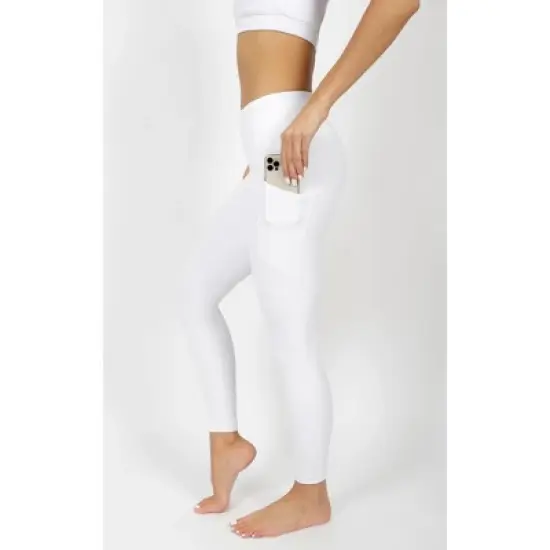 90 Degree by Reflex Womens Interlink High Waist Ankle Legging with Back Curved Yoke image {17}