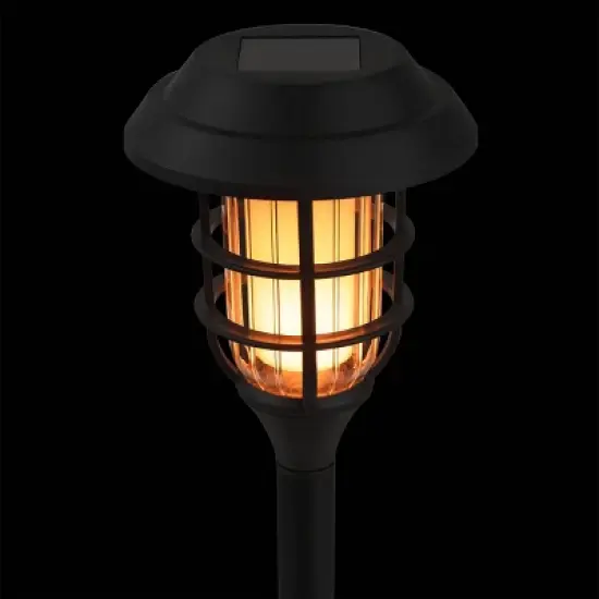 6pk 17" Solar LED Path Torch Pathway Lights - Alpine Corporation image {2}