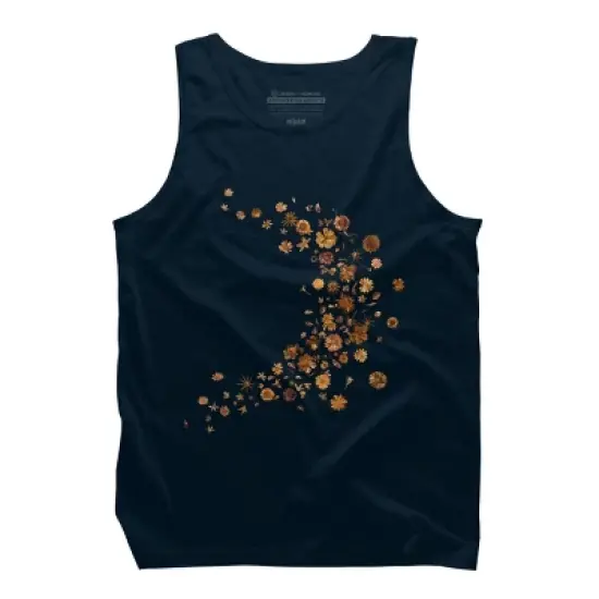 Men's Design By Humans Golden Flower Buds Breeze By designnatures Tank Top image {5}