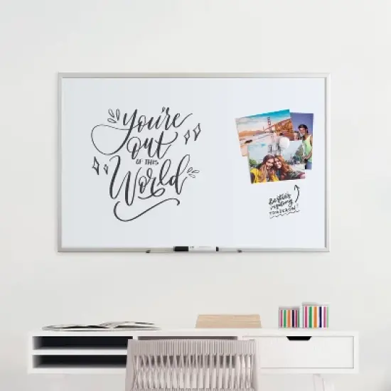 U Brands 23"x35" Magnetic Dry Erase Board with Marker image {1}