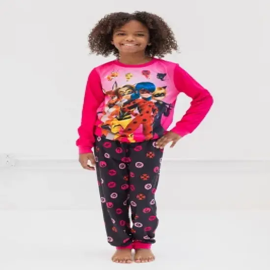 Miraculous Vesperia Rena Rouge Cat Noir Girls Pajama Shirt and Pants Sleep Set Little Kid to Big Kid  image {4}