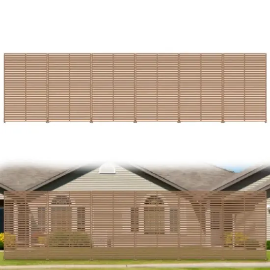 SEVOBAL 6pc Patio Screen Patio Privacy Porch Screen Patio Screens Paged Patio Decorative Screens Patio Screen Decor Outdoor, Brown, 272.82"*15.75"*72" image {6}