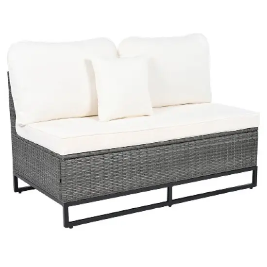 FIONECA 7-Piece Outdoor Wicker Sectional Sofa Set with 2 Coffee Tables, Free-Combination Patio Furniture with Cushions &uml;C Beige image {13}