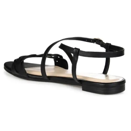 Journee Collection Womens Jalia Multi Strap Flat Sandals image {6}