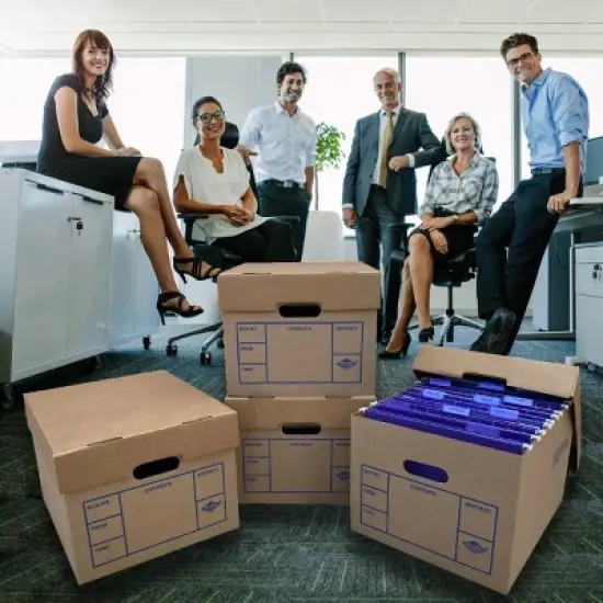 UBMOVE File Moving Boxes 200# Strength, Small, 15 x 12 x 10 Inches, 6 Pack image {8}