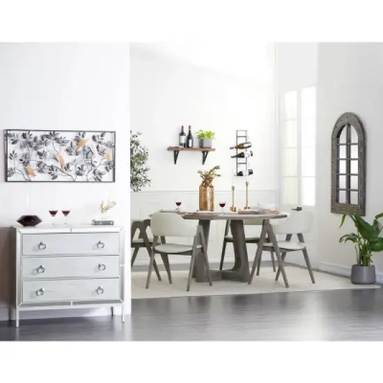 Industrial Metal Wall Wine Rack Black - Olivia & May image {5}