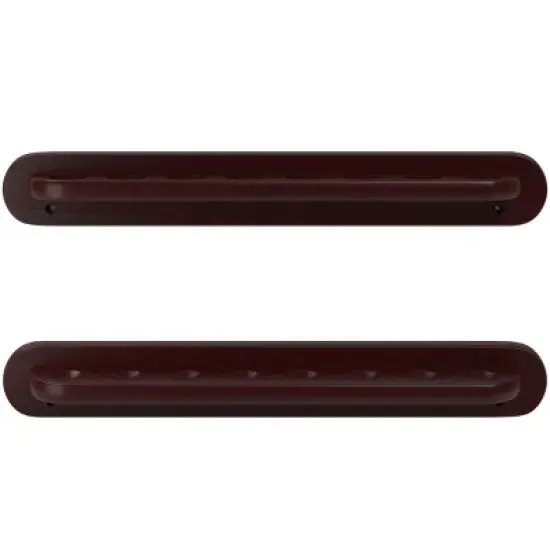 Viper Traditional 2-Piece Wall Billiard Pool Cue Rack - Mahogany image {2}