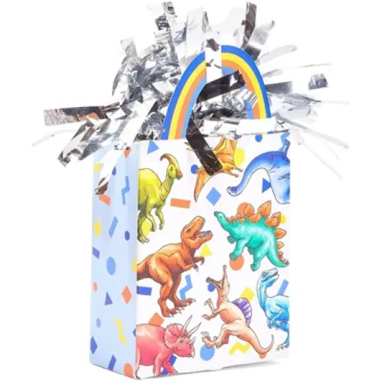 Blue Panda 6 Packs Dinosaur Gift Bag Balloon Weights, Birthday Party Decorations, 6oz image {4}