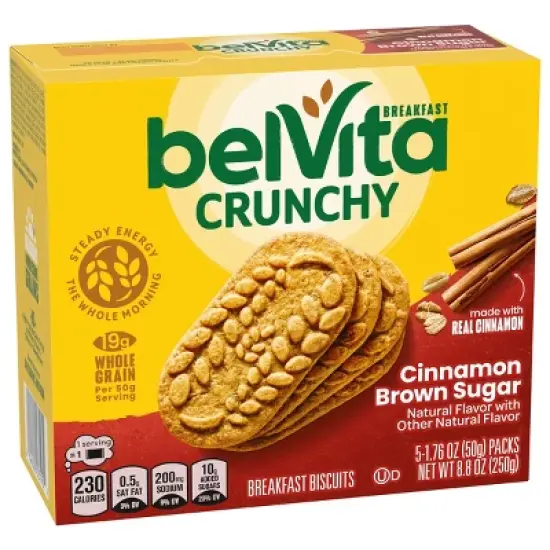 BelVita Cinnamon Brown Sugar Breakfast Biscuits - 8.8oz/5pk image {2}