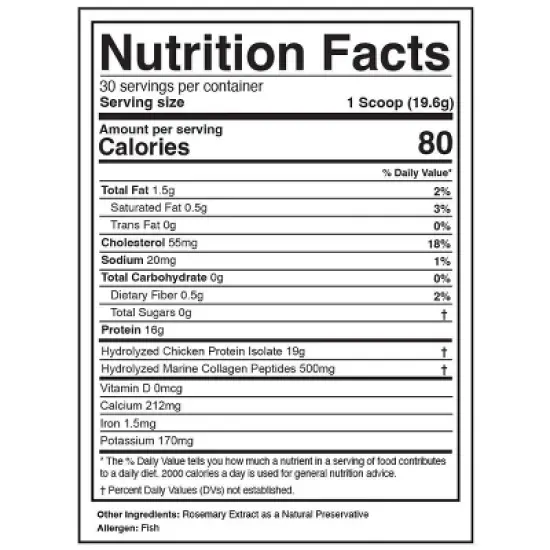 Hydrolyzed Type I, II & III Collagen Drink Mix Powder - Sugar Free Unflavored Flavor Divine Health by Dr. Colbert - 20.74oz image {3}