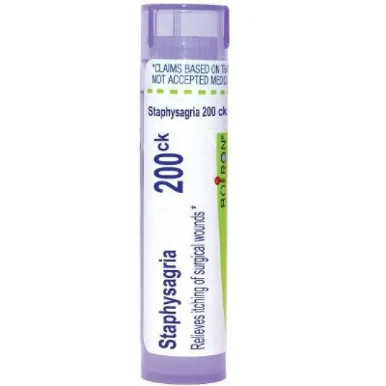 Staphysagria 200CK by Boiron Homeopathic Single Medicine For First Aid  -  80 Pellet image {10}