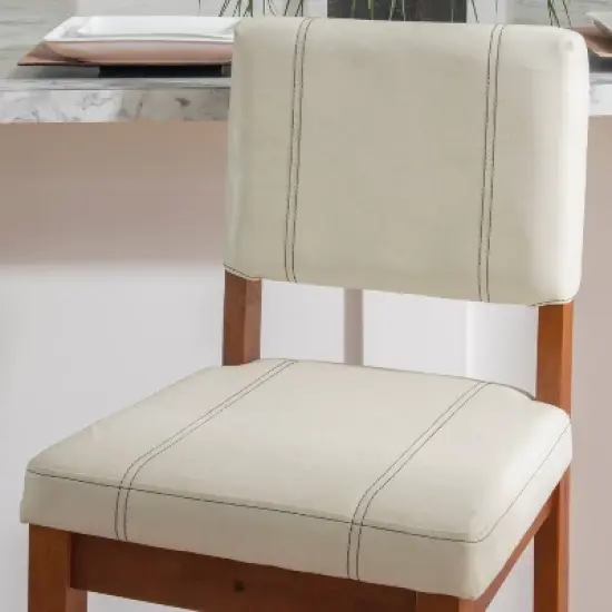 Milano Padded Barstool Upholstered Seat & Back - Linon image {7}