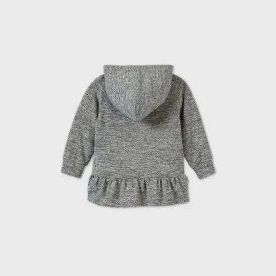 Toddler Girls' Mickey and Minnie Mouse Hooded Pullover Sweatshirt - Heather Gray image {1}