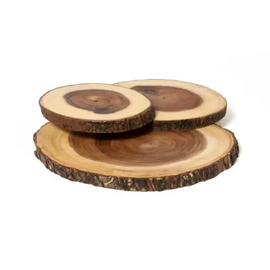 Lipper International Acacia Bark 3-Tier Swivel Server image {3}