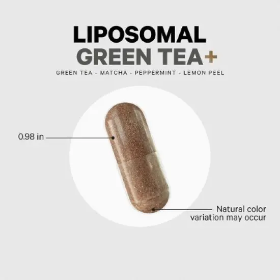 Codeage Liposomal Green Tea+, EGCG 50%, Organic Matcha Green Tea, Peppermint Leaf, Lemon Peel - 60 ct image {5}