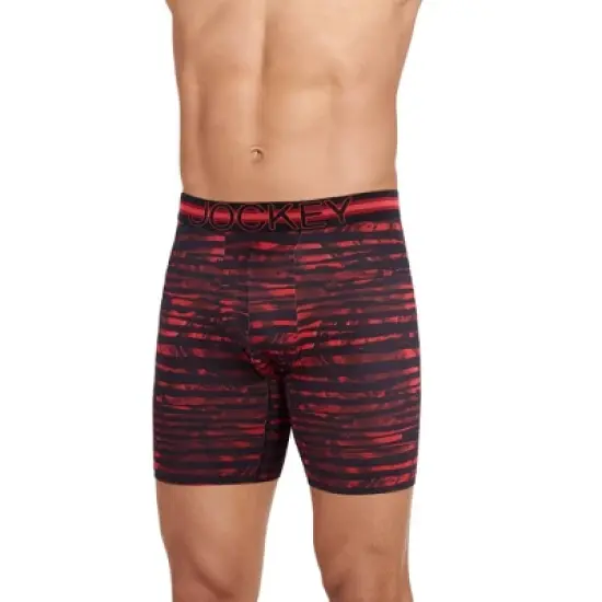 Jockey Men's Sport Stability Pouch Microfiber 9" Long Leg Boxer Brief image {12}