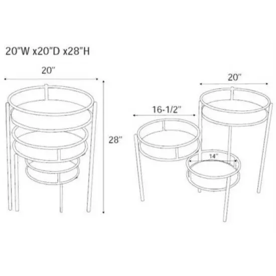Asprey 3 Tier Plant Stand - Powell Company image {13}