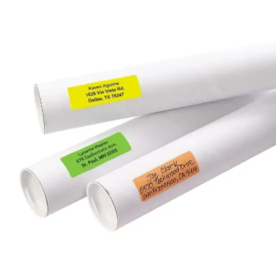 Avery Removable Labels Rectangle 1"x3" Fluorescent Asst. 05481 image {2}