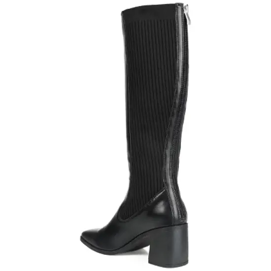 Journee Collection Womens Winny Tru Comfort Foam Extra Wide Calf Stacked Heel Knee High Boots image {6}