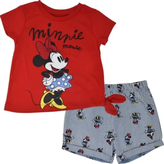 Disney Minnie Mouse Baby Girls T-Shirt and Shorts Outfit Set Infant to Toddler image {7}