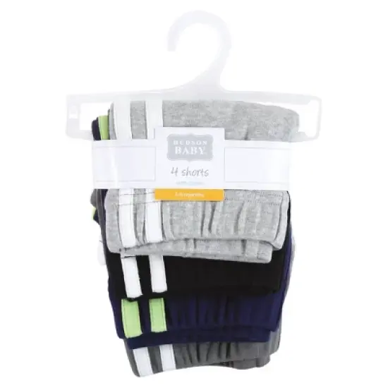 Hudson Baby Boy Shorts Bottoms 4-Pack, Gray Navy image {1}