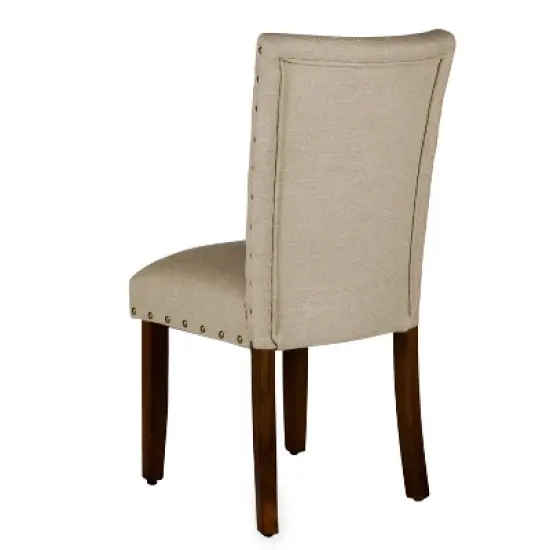 Set of 2 Classic Parsons Chair with Nailhead Trim - Homepop image {1}
