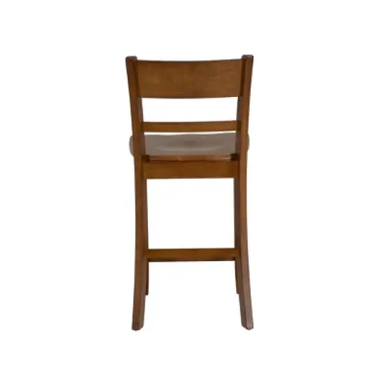 Linon Torino Villa Counter Height Barstool Walnut image {8}