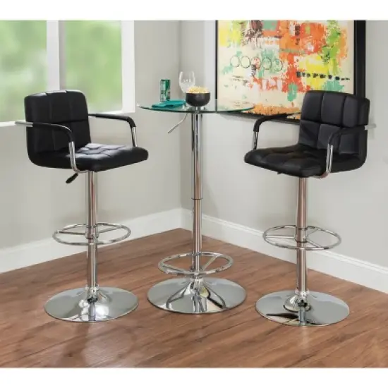 Keelan Adjustable Bar Height Pub Table Chrome - Powell Company image {7}