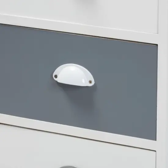 Calra Wood 4 Drawer Storage Unit Oak Brown - Baxton Studio image {5}