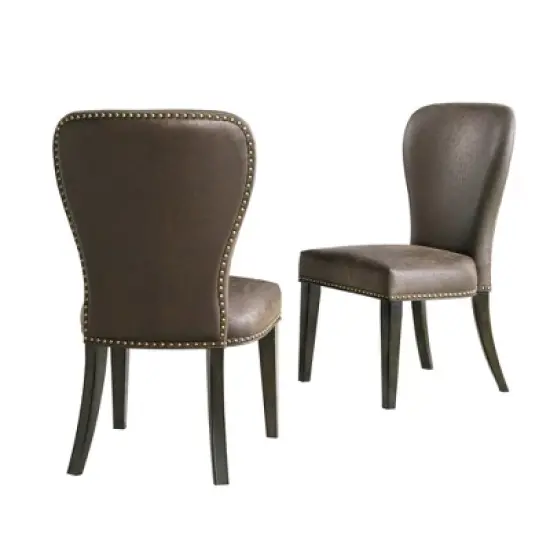 Set of 2 Savoy Upholstered Dining Armless Chairs - Alaterre Furniture image {19}