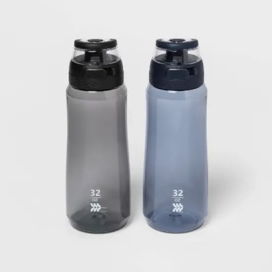 32oz Plastic Water Bottle 2pk - All in Motion&trade; image {4}