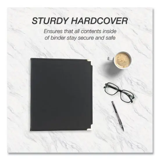 Samsill Classic Collection Ring Binder, 3 Rings, 1" Capacity, 11 x 8.5, Black image {5}
