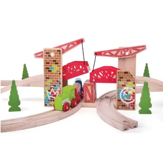 Bigjigs Rail Double Lifting Bridge image {2}
