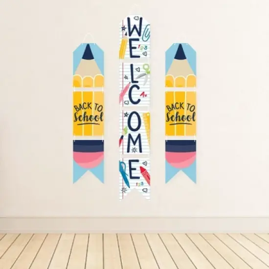 Big Dot of Happiness Back to School - Hanging Vertical Paper Door Banners - First Day of School Classroom Wall Decoration Kit - Indoor Door Decor image {2}