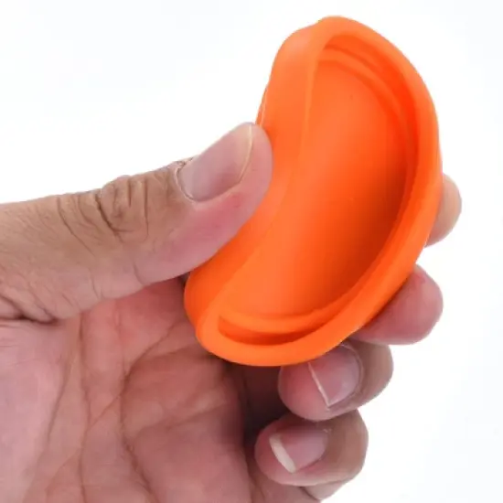 Unique Bargains Silicone Stainless Steel Leak-proof Orange Lids Food Containers image {3}