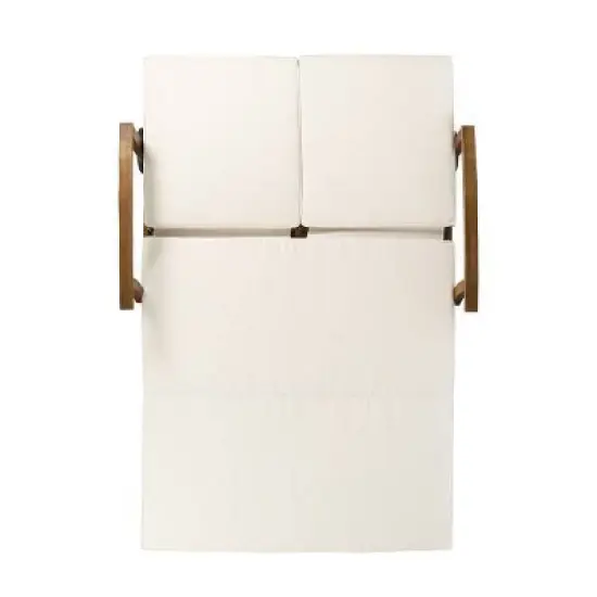 Perla Acacia Wood Double Chaise Lounge - Christopher Knight Home image {6}