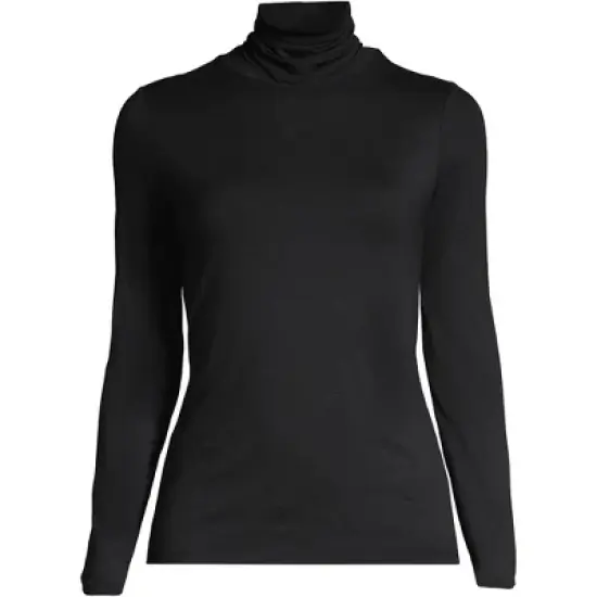 Lands' End Women's Lightweight Fitted Long Sleeve Turtleneck image {3}