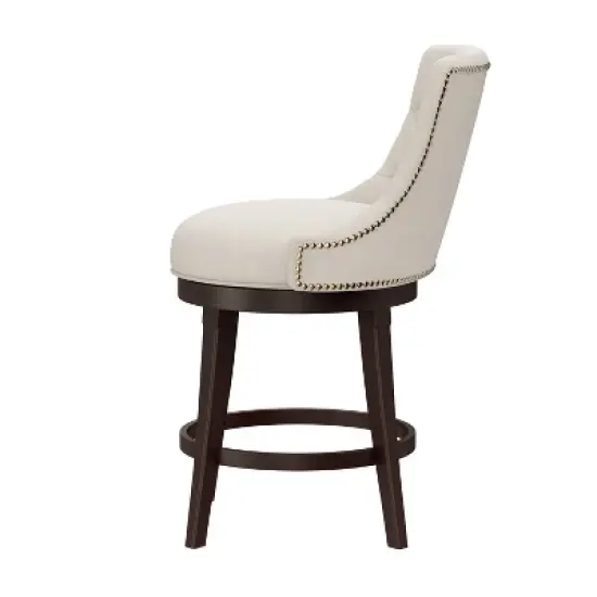 24" Halbrooke Swivel Counter Height Barstool Smoke/Cream - Hillsdale Furniture image {5}