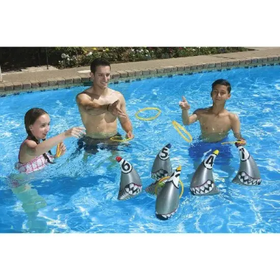 Poolmaster Shark Zone Swimming Pool Indoor and Outdoor Ring Toss Game image {2}