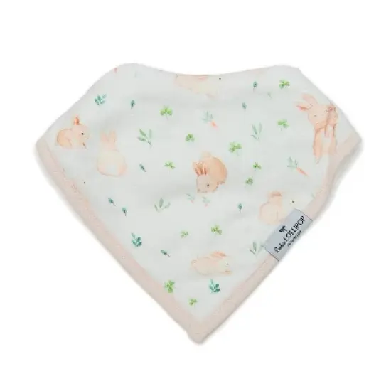 Loulou Lollipop 2pk Muslin Bandana Bib Set - Bunny Meadow image {1}