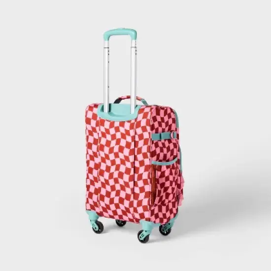 Kids' Softside Carry On Spinner Suitcase Pink Checkered - Cat & Jack&trade;️ image {3}