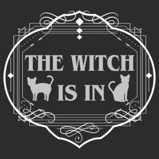 Women's Lost Gods Halloween The Witch Is In Cats T-Shirt image {1}