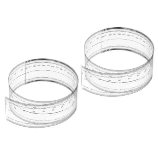 Unique Bargains PET Plastic Folding Film Flexible Ruler with R Angle and Width Lines 2 Pcs image {7}