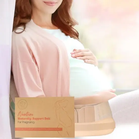 KeaBabies 2 in 1 Pregnancy Belly Support Band, Maternity Belt, Pregnancy Must Haves Baby Belly Bands (Classic Ivory) image {8}