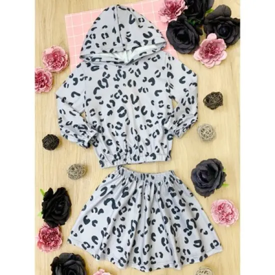 Girls Cool Cubs Club Hoodie & Skirt Set - Mia Belle Girls image {3}