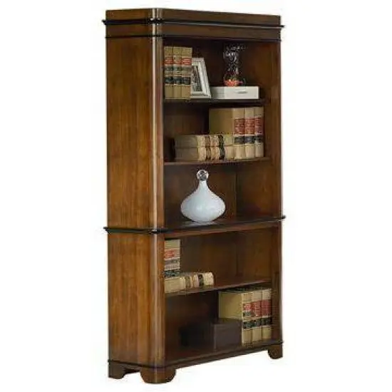 76" Kensington Open Bookcase Fully Assembled Brown - Martin Furniture image {2}