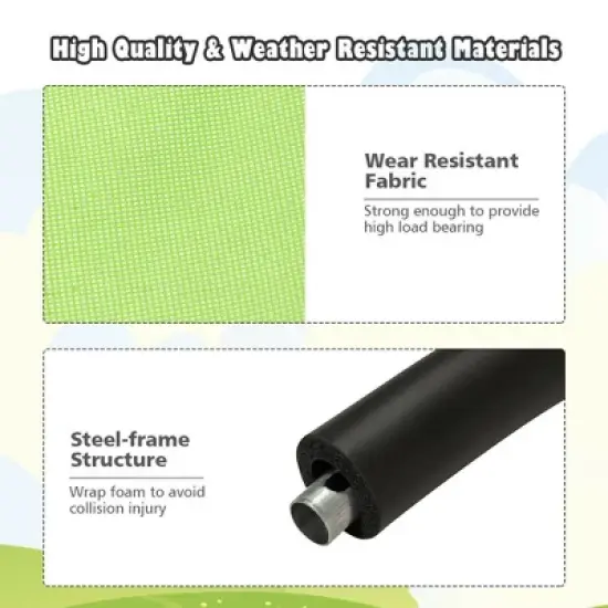 Costway 40'' Flying Saucer Round Tree Swing Kids Play Set w/ Adjustable Ropes Outdoor image {6}