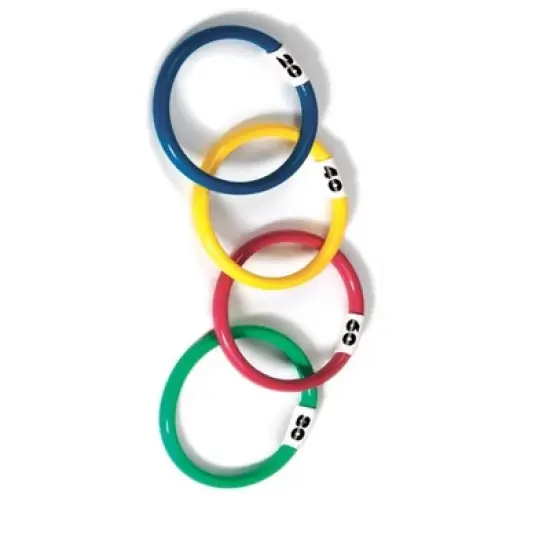 Swimline 4ct Dive Ring Swimming Pool Toys 5.75" - Vibrantly Colored image {1}