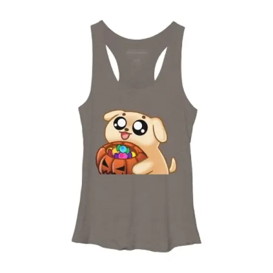 Women's Design By Humans Halloween Candy Pup By Puppers Racerback Tank Top image {7}